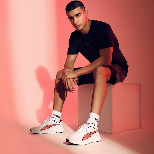 Softride Pro Dynamic Flex Men's Sports Shoes, PUMA White-Vapor Gray-PUMA Black, extralarge-IND