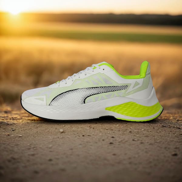 Hyperglide X FusionLite Everyday Running Shoes, Electric Lime-PUMA White-PUMA Black, extralarge-IND