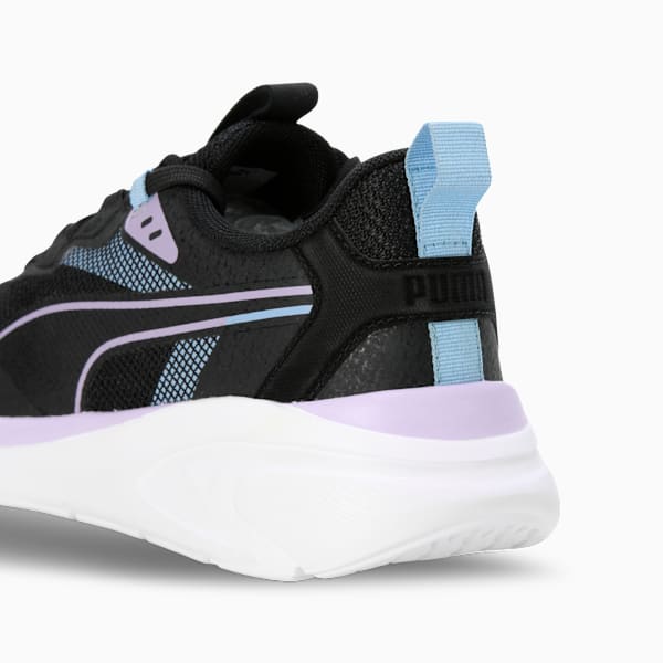 FlexFlare Women's Running Shoes, PUMA Black-Vivid Violet-Blissful Blue, extralarge-IND