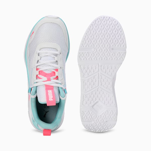 FlexFlare Women's Running Shoes, PUMA White-Safe Lake-Sun Struck, extralarge-IND