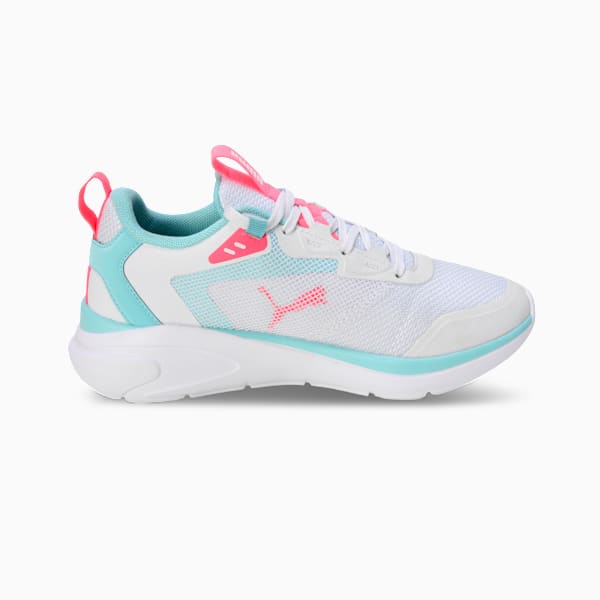 FlexFlare Women's Running Shoes, PUMA White-Safe Lake-Sun Struck, extralarge-IND