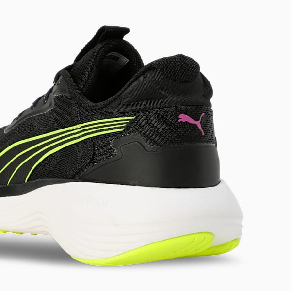Galaxis Pro Women's Performance Boost Running Shoes, PUMA Black-Yellow Alert-Pure Magenta, extralarge-IND