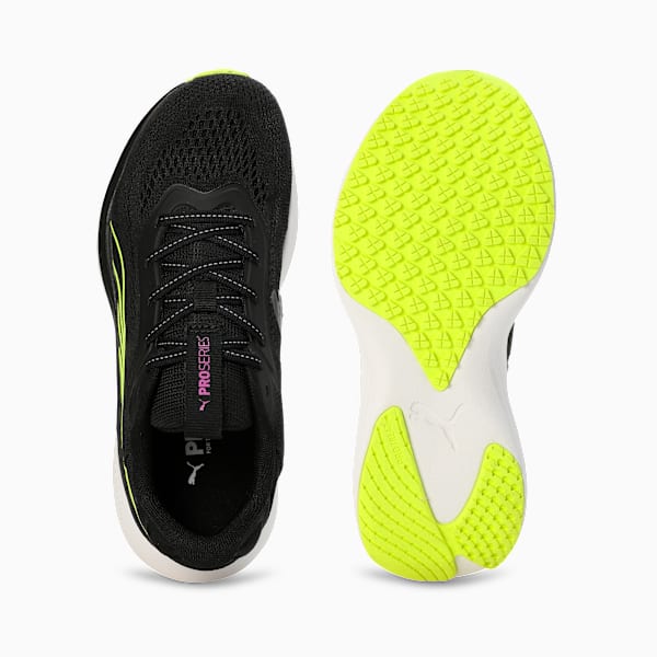 Galaxis Pro Women's Performance Boost Running Shoes, PUMA Black-Yellow Alert-Pure Magenta, extralarge-IND
