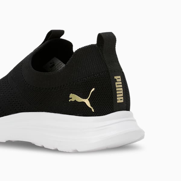 Cirque Slip-On Women's Shoes, PUMA Black-Metallic Gold, extralarge-IND