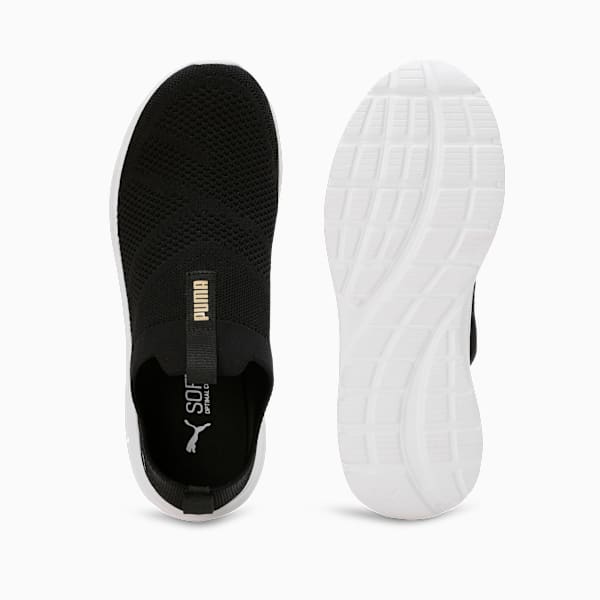 Cirque Slip-On Women's Shoes, PUMA Black-Metallic Gold, extralarge-IND
