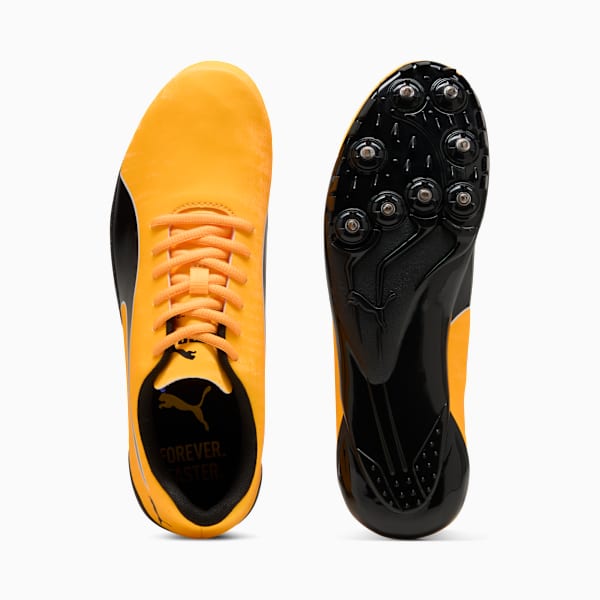 evoSPEED Prep Sprint 3.5 Track & Field Sprinting Spikes, Sun Stream-PUMA Black-PUMA White, extralarge