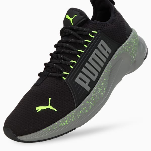 Softride Premier Slip On Men's Running Shoes, CASTLEROCK-Puma Black-Lime Squeeze, extralarge-IND