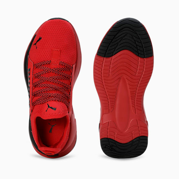 Softride Premier Youth Slip-On Running Shoes, Puma Black-High Risk Red, extralarge-IND