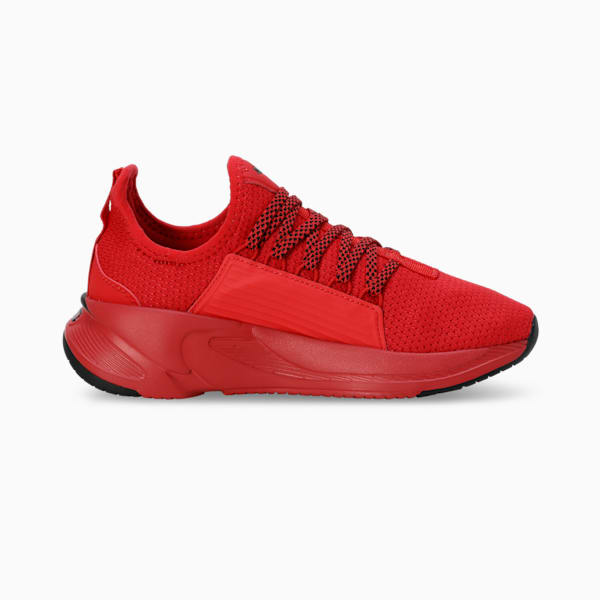 Softride Premier Youth Slip-On Running Shoes, Puma Black-High Risk Red, extralarge-IND