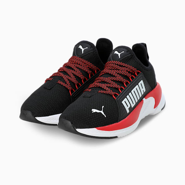 Softride Premier Res Youth Slip-On Running Shoes, PUMA Black-For All Time Red-PUMA White, extralarge-IND