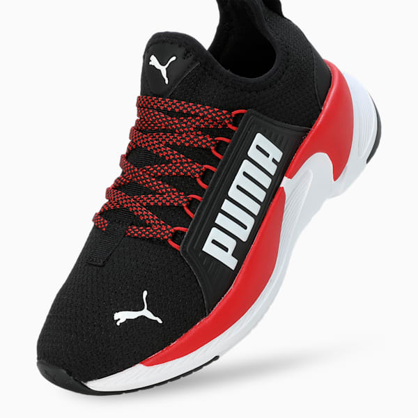 Softride Premier Res Youth Slip-On Running Shoes, PUMA Black-For All Time Red-PUMA White, extralarge-IND