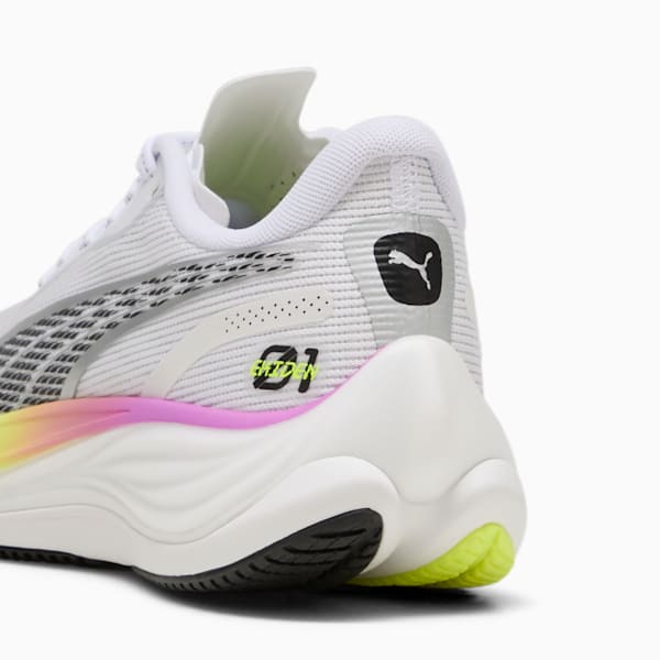 ウィメンズ ヴェロシティ ニトロ 3  EKIDEN グロー ランニングシューズ, PUMA White-Pure Magenta-Yellow Alert, extralarge-JPN