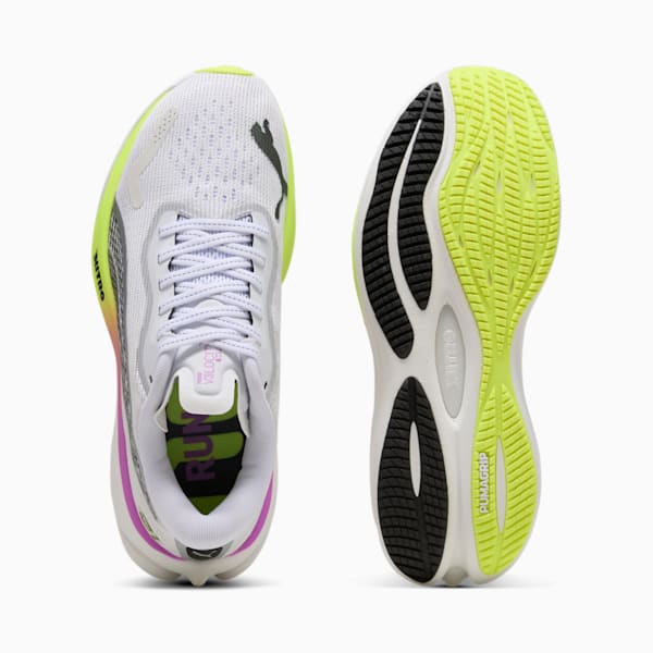 ウィメンズ ヴェロシティ ニトロ 3  EKIDEN グロー ランニングシューズ, PUMA White-Pure Magenta-Yellow Alert, extralarge-JPN