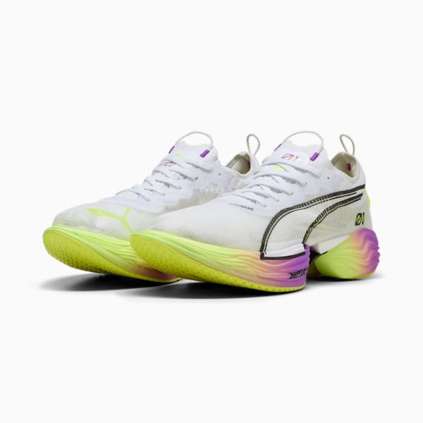 メンズ FAST-R ニトロ エリート 2  EKIDEN グロー ランニングシューズ, PUMA White-Pure Magenta-Yellow Alert, extralarge-JPN
