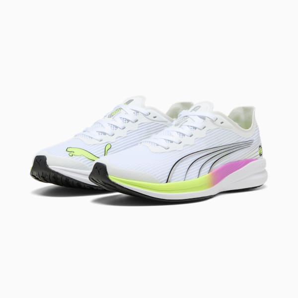 ユニセックス リディーム レーサー プロ EKIDEN グロー ランニングシューズ, PUMA White-Pure Magenta-Yellow Alert, extralarge-JPN
