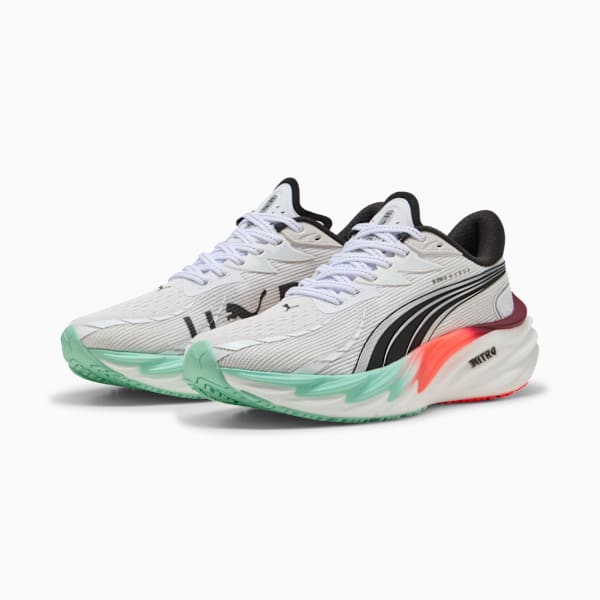 PUMA x HYROX Velocity NITRO™ 4 Running Shoes Women, PUMA White-Mint Melt-Glowing Red, extralarge