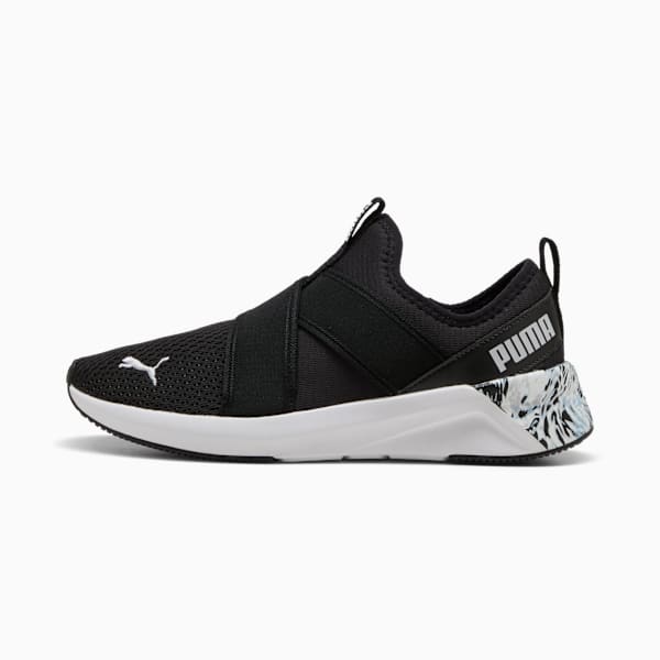 Softride Harli Slip M On Sneakers Women, PUMA Black-Haute Tropic-PUMA White, extralarge