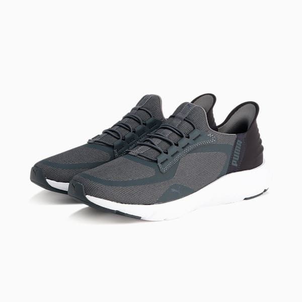 ユニセックス ソフトライド フレックスレース イーズイン ALT ワイド ランニングシューズ, Strong Gray-New Navy, extralarge-JPN