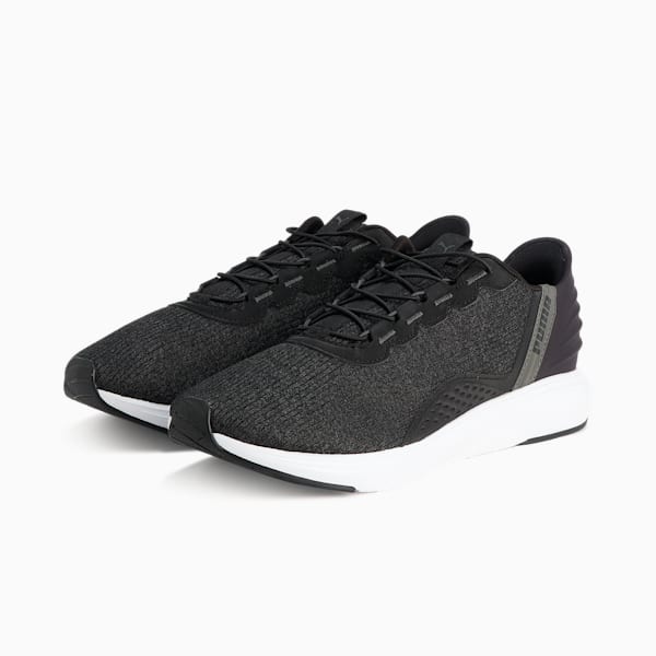 ユニセックス ソフトライド クルーズ イーズイン ランニングシューズ, PUMA Black-Flat Dark Gray-Shadow Gray, extralarge-JPN