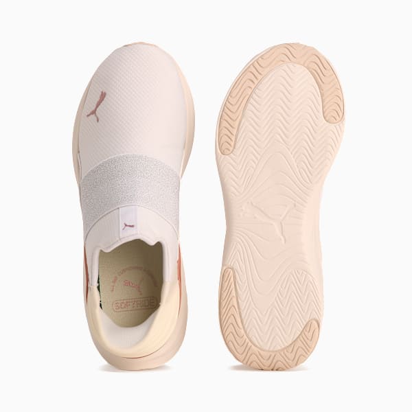 ウィメンズ ソフトライド ハーモニー イーズイン GL ランニングシューズ, PUMA White-Rose Gold, extralarge-JPN