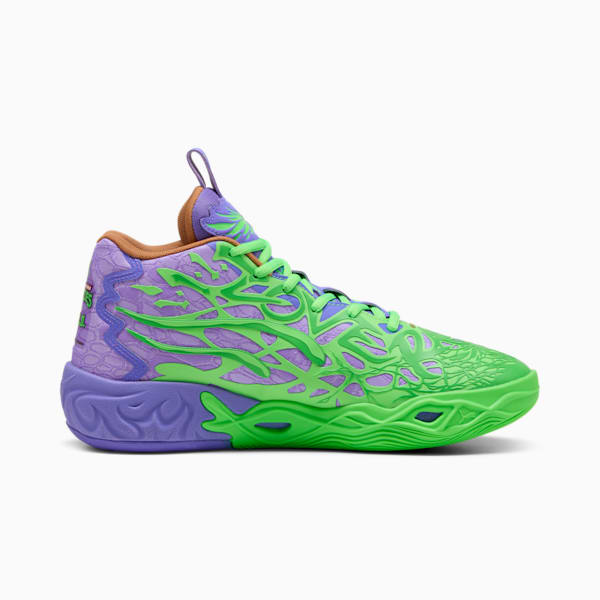 Tenis PUMA x TORTUGAS NINJA Suede XL, Fluro Green Pes-PUMA Red-Dark Amethyst, extralarge