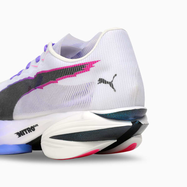 FAST-R NITRO™ Elite 3 DIGITOKYO Men's Running Shoes, PUMA White-Dark Amethyst-PUMA Black-Fluro Pink Pes, extralarge-IND