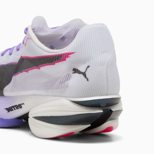 FAST-R3 DIGITOKYO Running Shoes Men, PUMA White-Dark Amethyst-PUMA Black-Fluro Pink Pes, extralarge