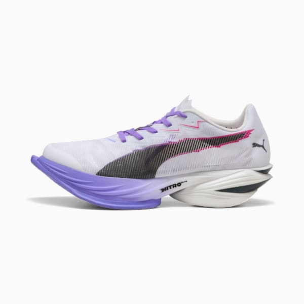 FAST-R3 DIGITOKYO Running Shoes Men, PUMA White-Dark Amethyst-PUMA Black-Fluro Pink Pes, extralarge