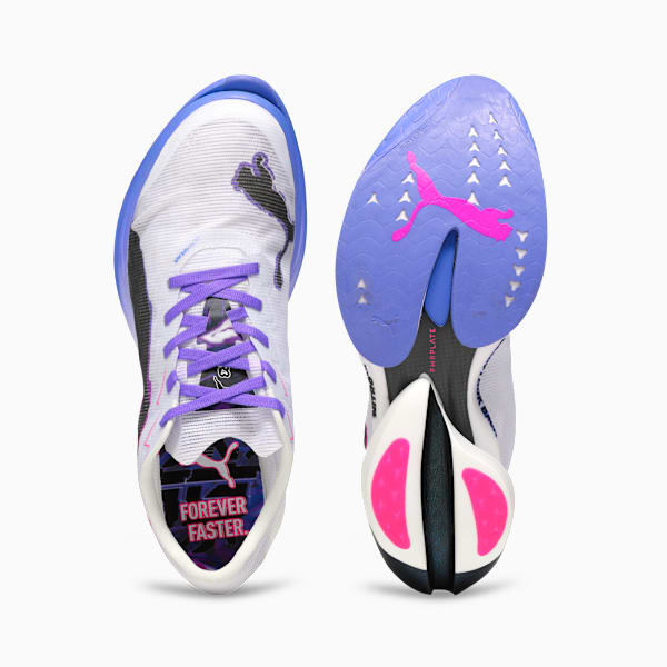 FAST-R NITRO™ Elite 3 DIGITOKYO Men's Running Shoes, PUMA White-Dark Amethyst-PUMA Black-Fluro Pink Pes, extralarge-IND