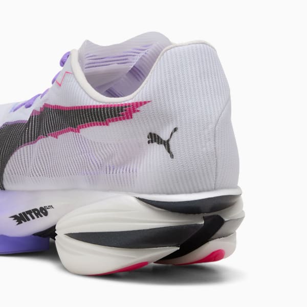 FAST-R3 DIGITOKYO Running Shoes Women, PUMA White-Dark Amethyst-PUMA Black-Fluro Pink Pes, extralarge