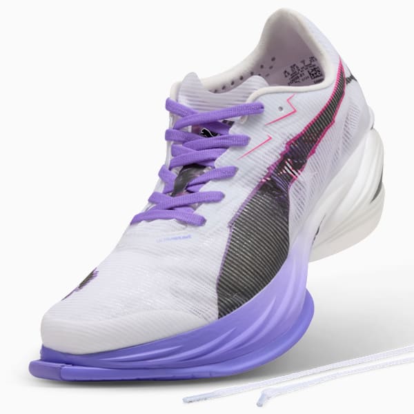 FAST-R3 DIGITOKYO Women's Running Shoes, PUMA White-Dark Amethyst-PUMA Black-Fluro Pink Pes, extralarge-IND