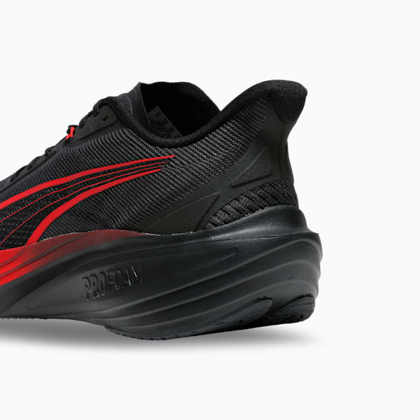 Darter Pro Fade Running Shoes, PUMA Black-For All Time Red, extralarge-IND