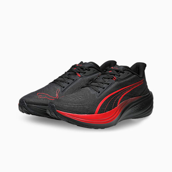Darter Pro Fade Running Shoes, PUMA Black-For All Time Red, extralarge-IND