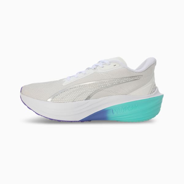 Darter Pro Fade Womens Extreme Lightweight Running Shoes, PUMA White-Electric Peppermint, extralarge-IND