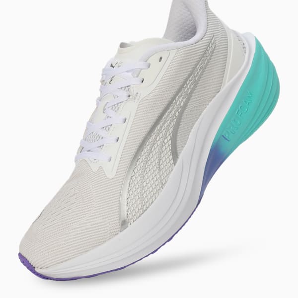 Darter Pro Fade Womens Extreme Lightweight Running Shoes, PUMA White-Electric Peppermint, extralarge-IND