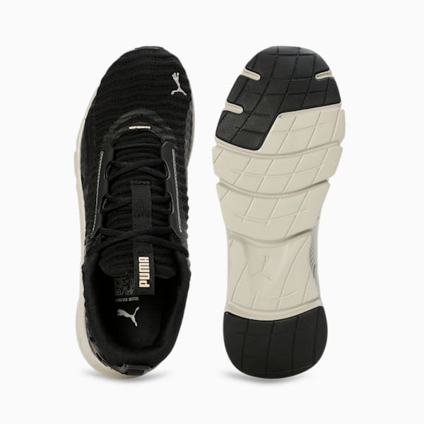 FlexFocus Lite Better Running Shoes, PUMA Black-Desert Dust, extralarge-IND