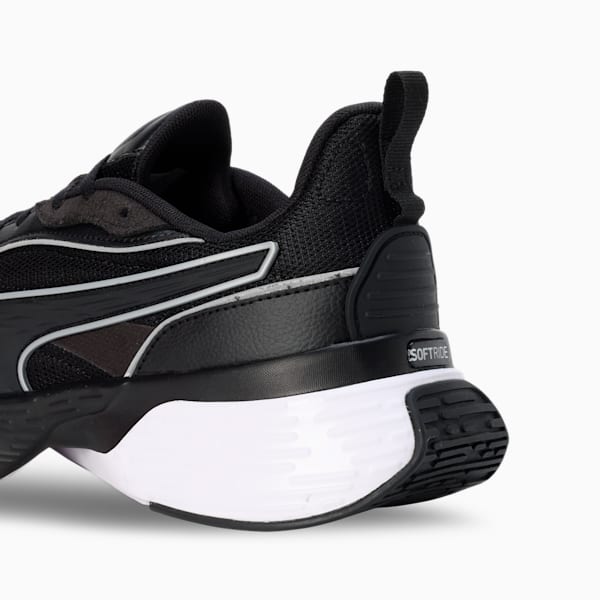 Softride Sway Chase Running Shoes, PUMA Black-PUMA White-Flat Dark Gray, extralarge-IND
