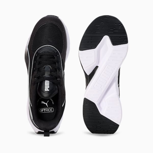 Softride Sway Chase Running Shoes, PUMA Black-PUMA White-Flat Dark Gray, extralarge-IND