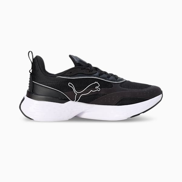 Softride Sway Chase Running Shoes, PUMA Black-PUMA White-Flat Dark Gray, extralarge-IND