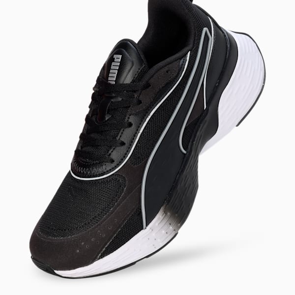Softride Sway Chase Running Shoes, PUMA Black-PUMA White-Flat Dark Gray, extralarge-IND
