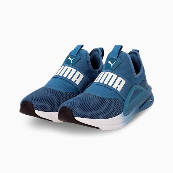Kids Softride Enzo Evo Slip-On Shoes, Blue Horizon-PUMA White-PUMA Black, extralarge-IND