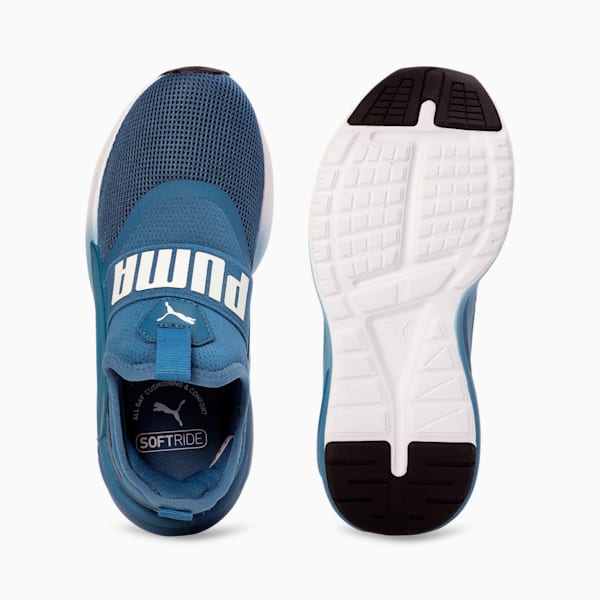 Kids Softride Enzo Evo Slip-On Shoes, Blue Horizon-PUMA White-PUMA Black, extralarge-IND