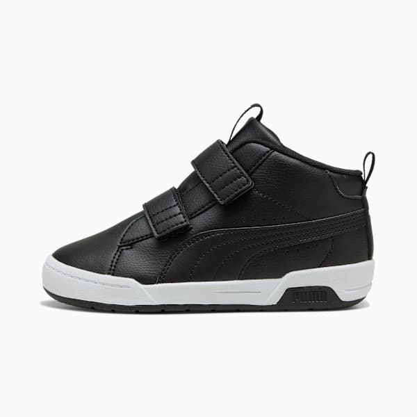 Multiflex 2 Mid Little Kids' Mid-Top Sneakers, PUMA Black-PUMA Black, extralarge