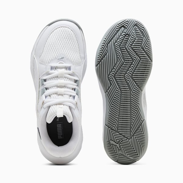 Uproar Basketball Shoes Youth, PUMA White-Cool Mid Gray, extralarge