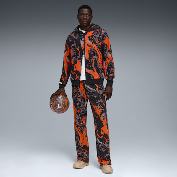メンズ La France RNR バスケットボールシューズ, Light Sand-Orange Glo-Aquatic, extralarge-JPN