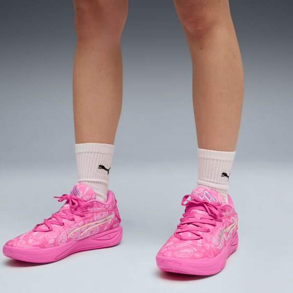 Stewie 4 ST4RZ Basketball Shoes Women, Pink Pixel-PUMA White, extralarge