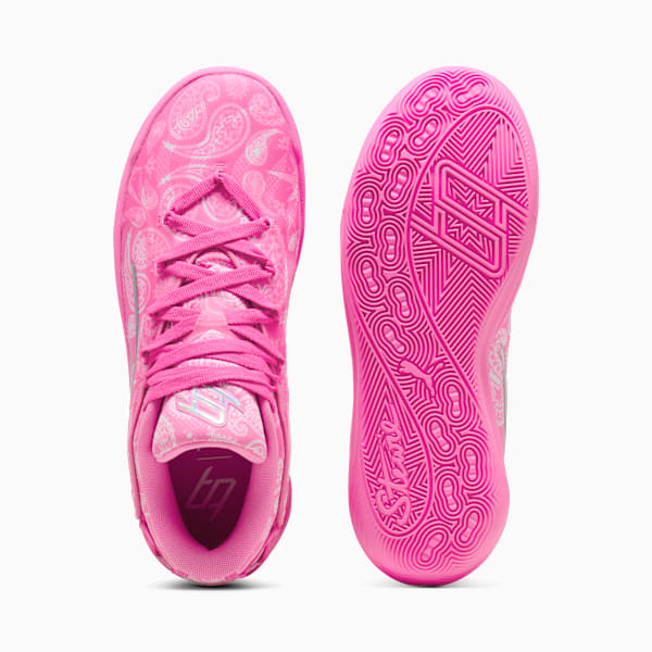 Stewie 4 ST4RZ Basketball Shoes Women, Pink Pixel-PUMA White, extralarge