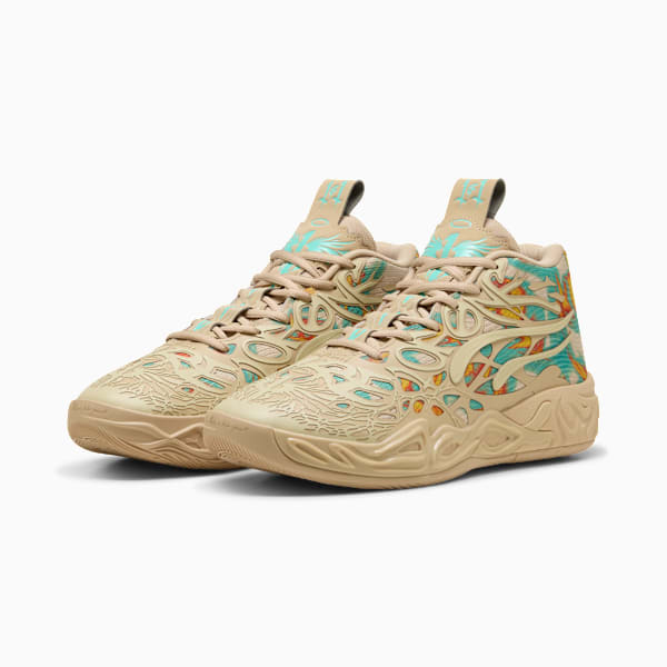 MB.04 Flare Basketball Shoes Unisex, Light Sand-Aquatic-Orange Glo, extralarge