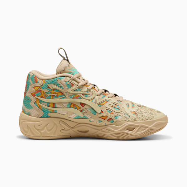 MB.04 Flare Basketball Shoes Unisex, Light Sand-Aquatic-Orange Glo, extralarge