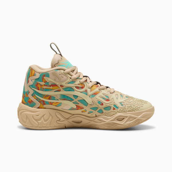 MB.04 Flare Basketball Shoes Youth, Light Sand-Aquatic-Orange Glo, extralarge
